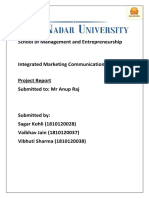 Integrated Marketing Communication - Project Report