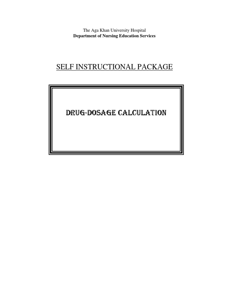 Drug Dosage Calculation Guide for Nurses | PDF | Dose (Biochemistry ...