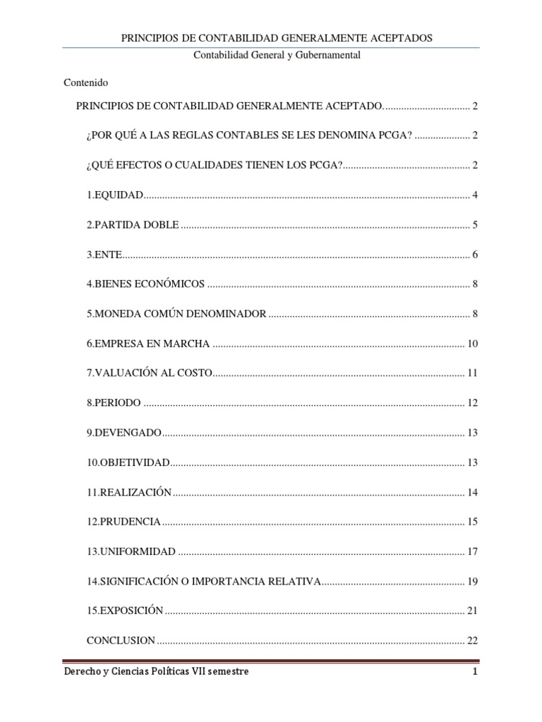 Principios Generales de Contabilidad ... | PDF | Devengo | Contabilidad