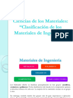 Clase 2. Clasificación de Los Materiales de Ingeniería