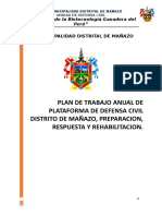 Plan Anual de Actividades de La Plataforma de Defensa Civil 2019