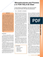 Correlation of Microstructures and Process Variables in FSW HSLA-65 Steel