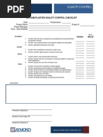 Qa/qc Checklist Internal Plastering | PDF | Structural Engineering ...
