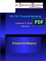 FIN 735: Financial Modeling: Lawrence P. Schrenk. Instructor
