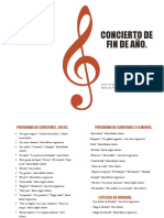 Programa Concierto de Fin de Año. Piano. 2019.