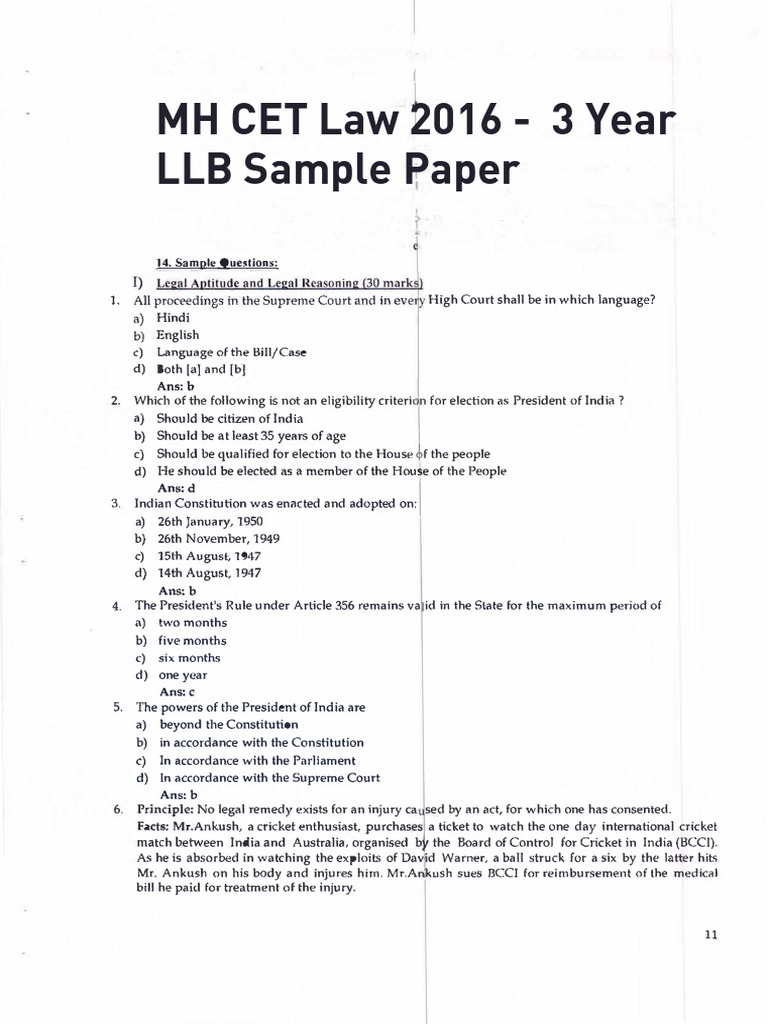 171 - LLB 3 Sample Paper PDF | PDF | Government