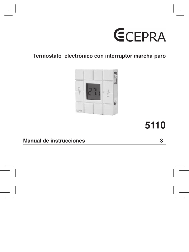 Manual Cepra 5110 PDF | PDF | Termostato | Bienes manufacturados