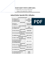 Jadwal Dokter Spesialis