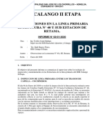 INFORME LIPIEZA DE AISLADORES DE LINEA PRIMARIA Del Ser Calango 2020