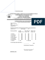 Lembar nilai KP (Pembimbing pabrik & Jurusan)