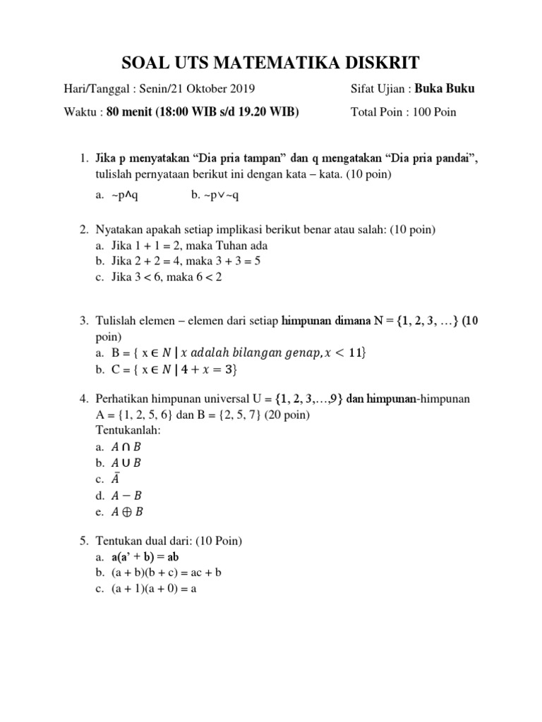 Soal UTS | PDF