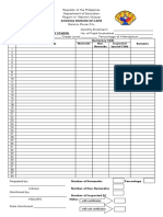 Reading Numeracy Assessment Forms 2019