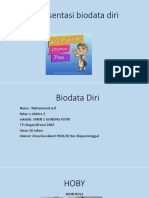 Presentasi Biodata Diri Arif