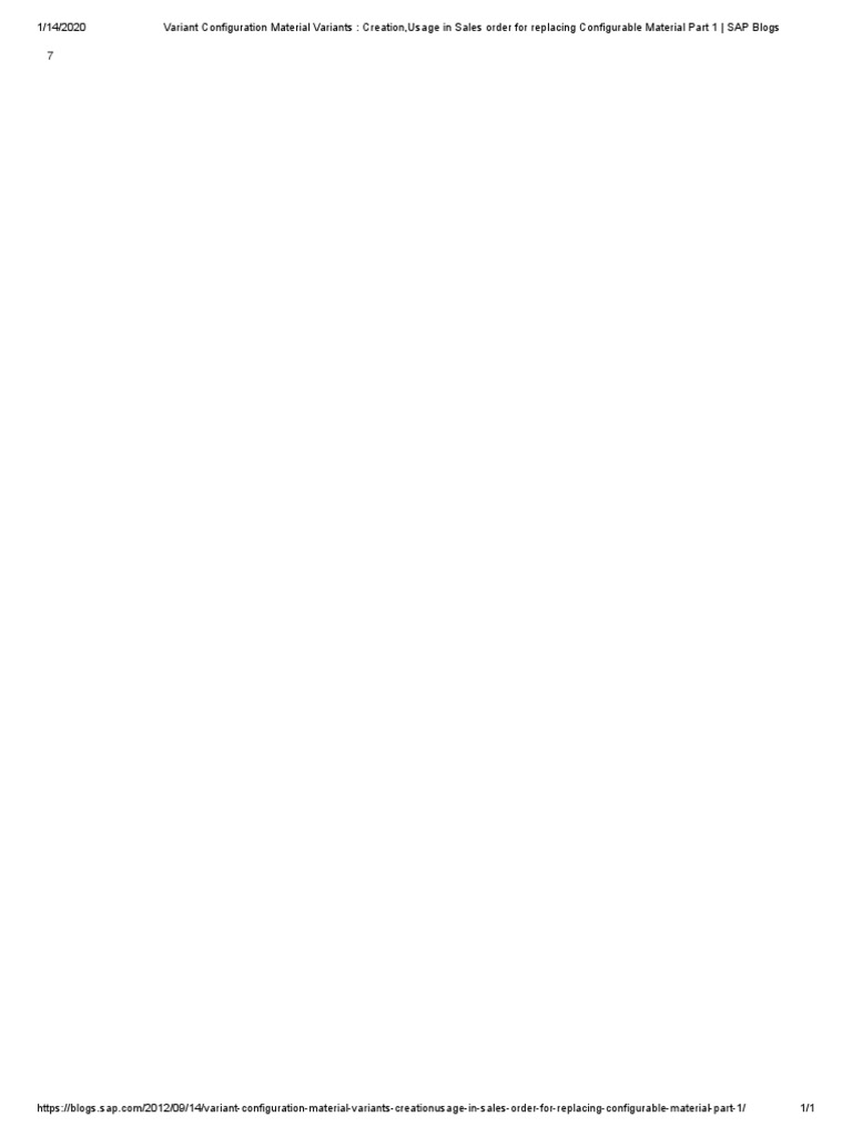 SAP Variant Configuration Guide | PDF