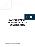 Sample Paper Ucp Faculty of Engineering