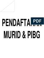 Pendaftaran Murid & Pibg