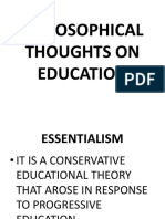 Lec 2-PHILOSOPHICAL THOUGHTS ON EDUCATION
