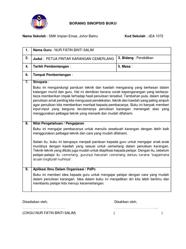 Sinopsis Buku SPLG  PDF