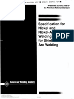 AWS A5.11 Specification For Nickel and Nickel Alloy Welding Electrodes For Chielded Metal Arc Welding PDF