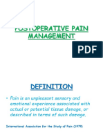Postoperative Pain Manage