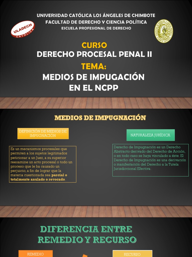 Medios de Impugnación en Derecho Procesal | PDF | Apelación | Sentencia ...