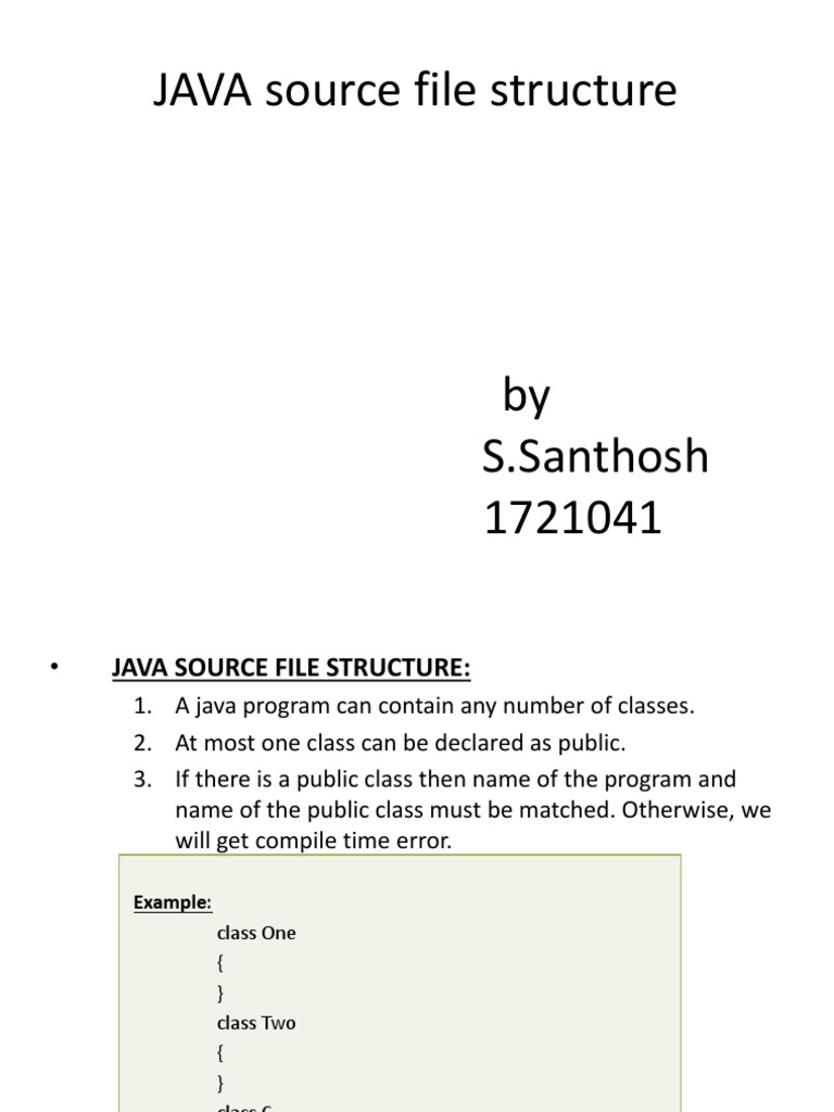 Java Source File Structure | PDF | Java (Programming Language) | C ...