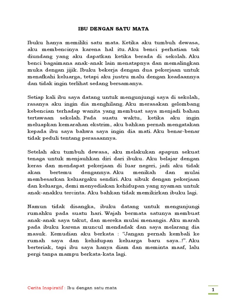 contoh essay cerita inspiratif