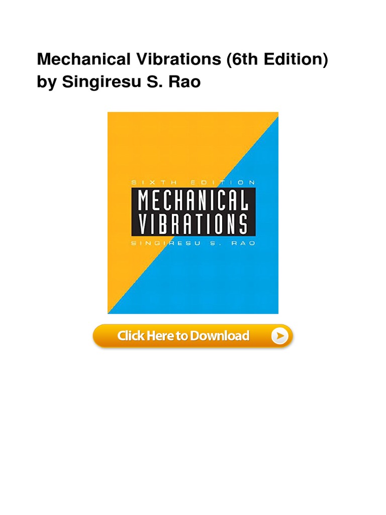 Mechanical Vibrations 6th Edition PDF | PDF | Science & Mathematics