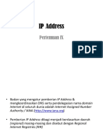 Pertemuan 11 - IP Address.ppt