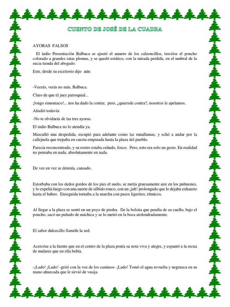 Cuento de José de La Cuadra | PDF