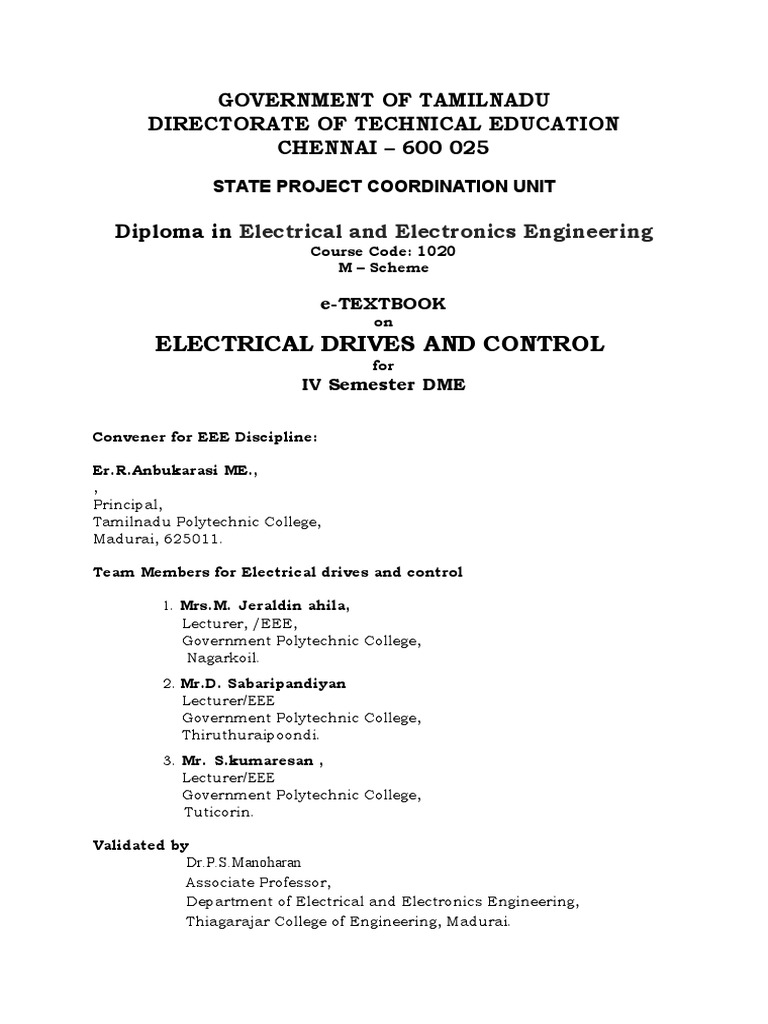 Electrical Drives and Control PDF Induction