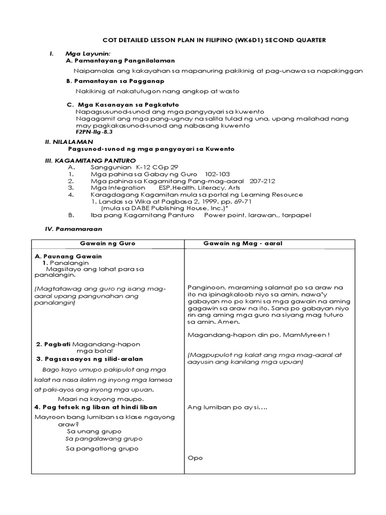 Cot Fil Q2 | PDF