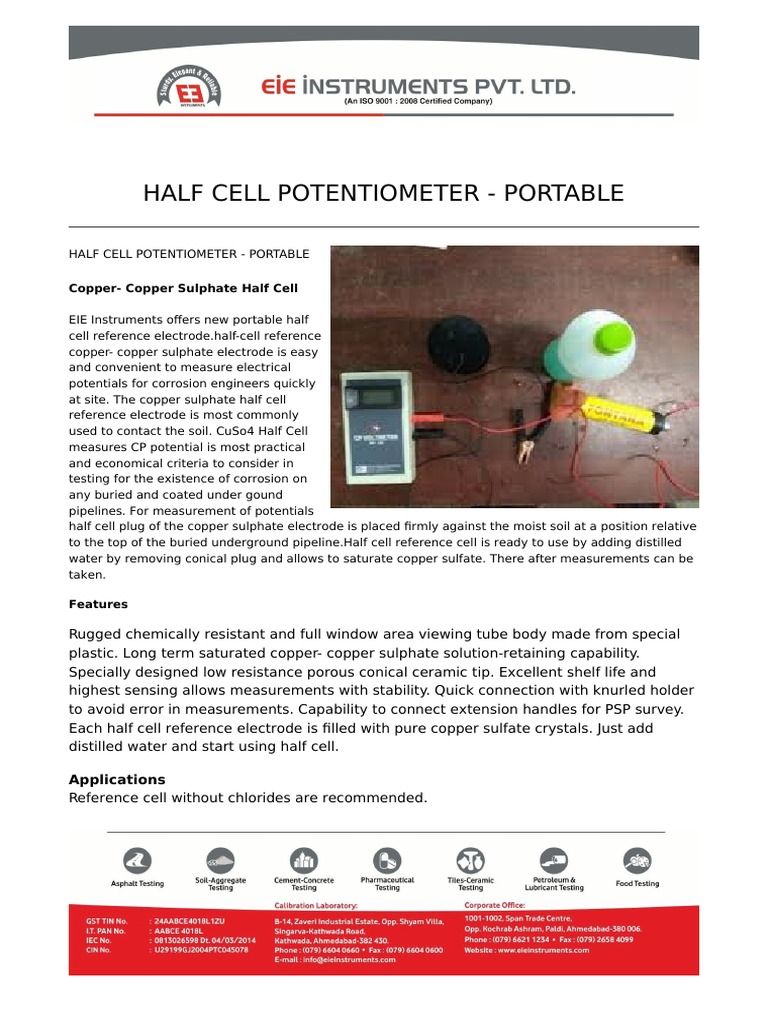 Half Cell Potentiometer Portable PDF