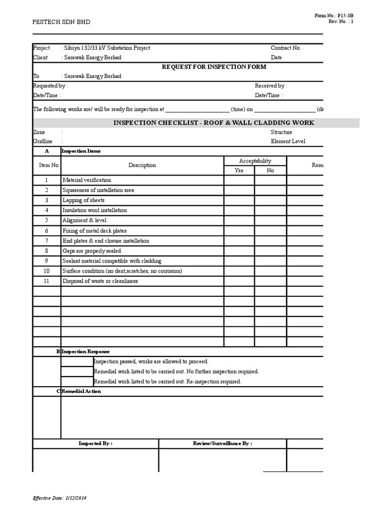 QAQC Form - Architechture | PDF | Structural Engineering | Building ...