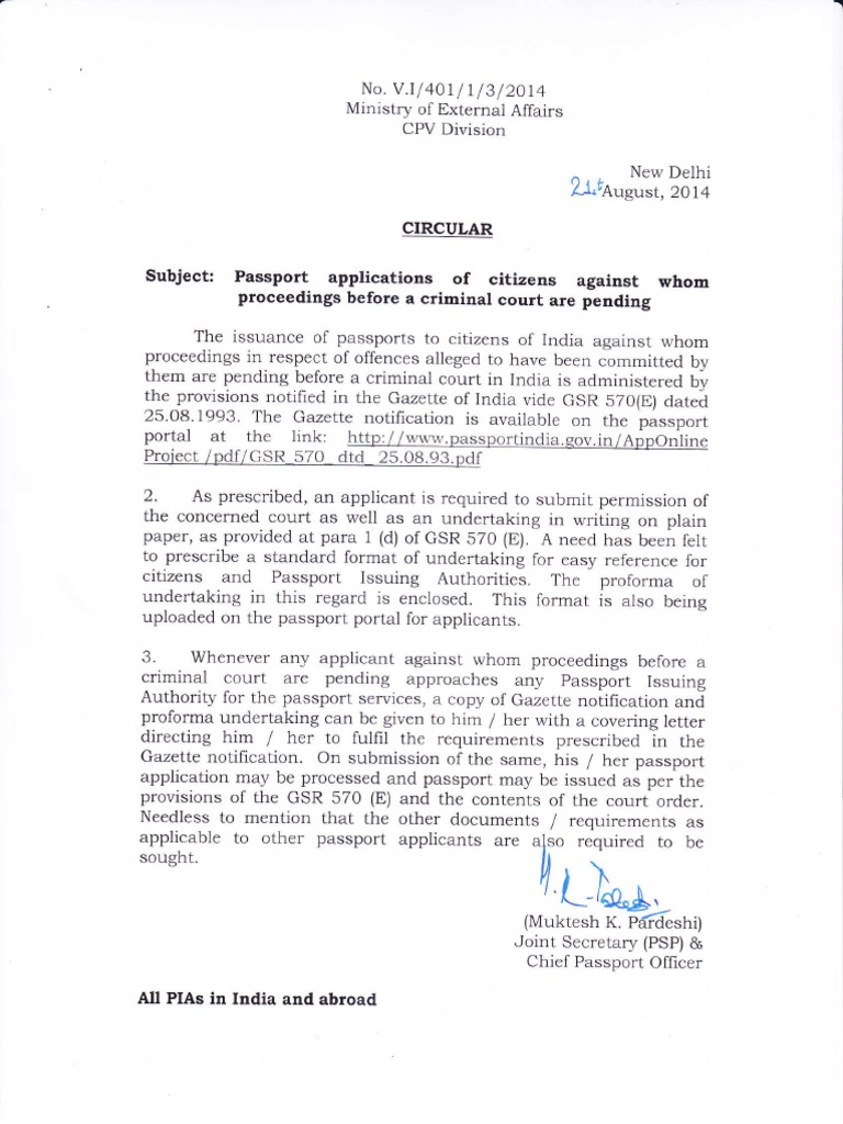 Dealing Passport Criminal Court Pending PDF Passport Justice