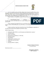 Boy Scout Patrol Leader Training Consent Form