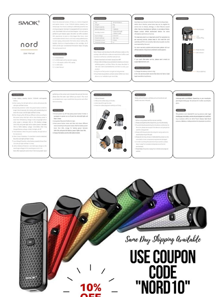 Smok Nord Kit User Manual PDF | PDF