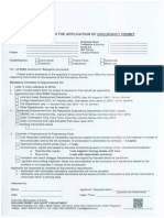 SBMA Checklist for the Application of Occupancy Permit