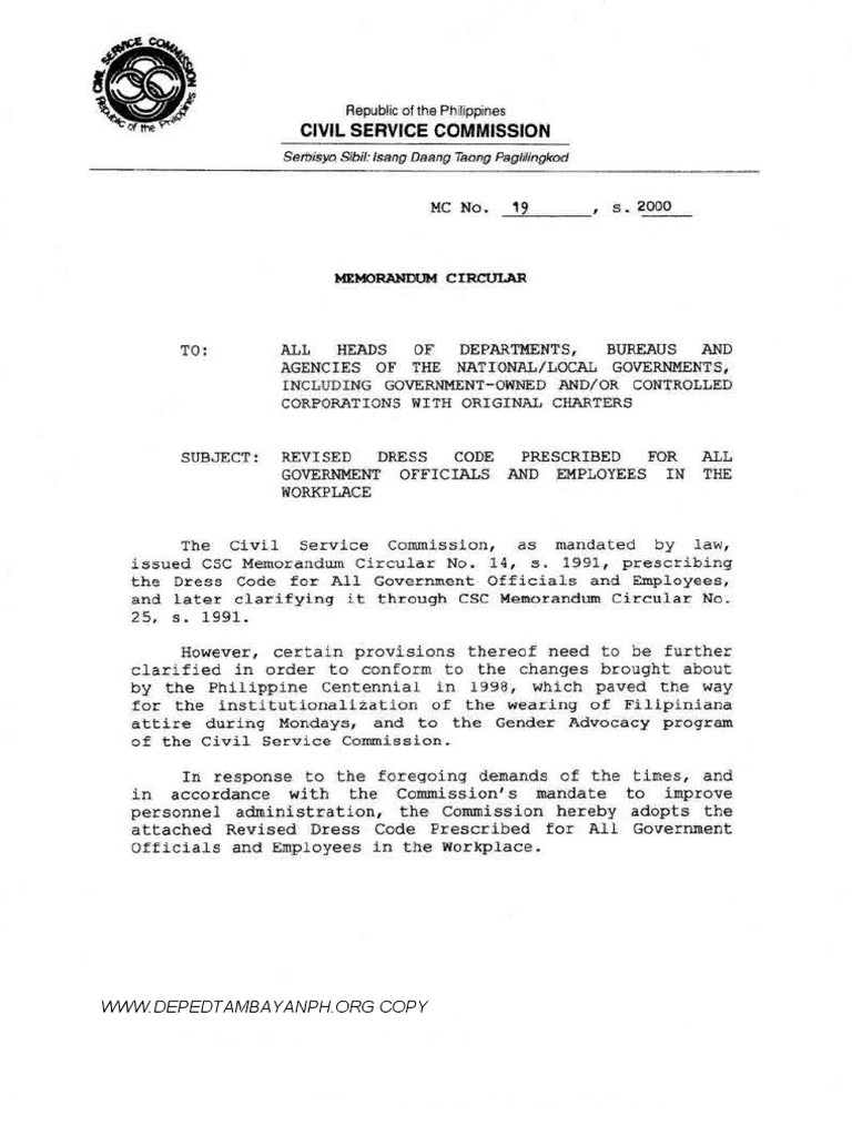 csc-mc-19-2000-revised-dress-code-prescribed-for-all-government