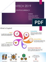 FINTECH 2019: CRYPTOCURRENCY PRESENTATION