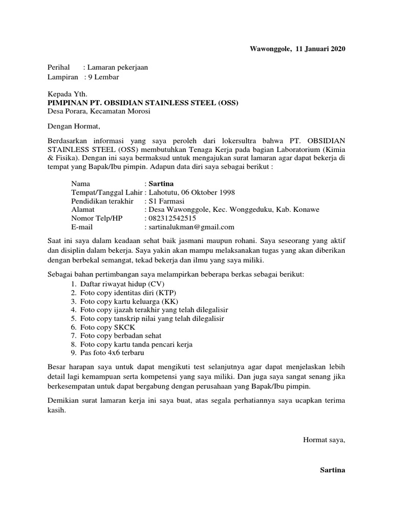 Surat Lamaran