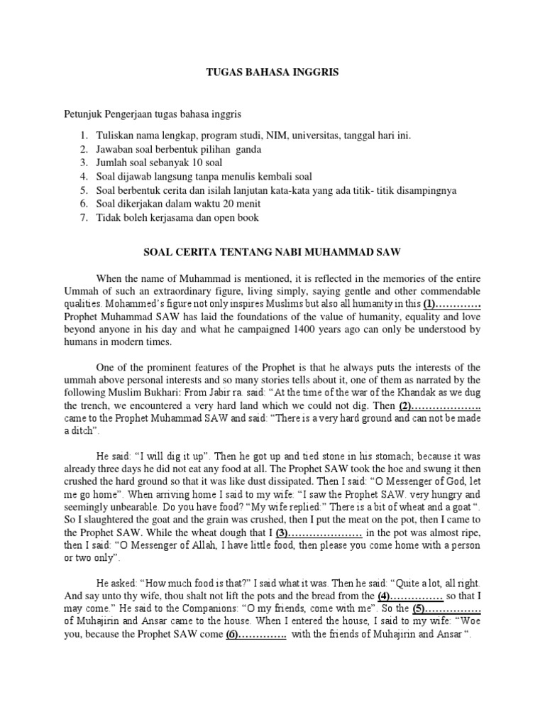 Tugas Bahasa Inggris Pesma Muhammad Abrahamic Religions