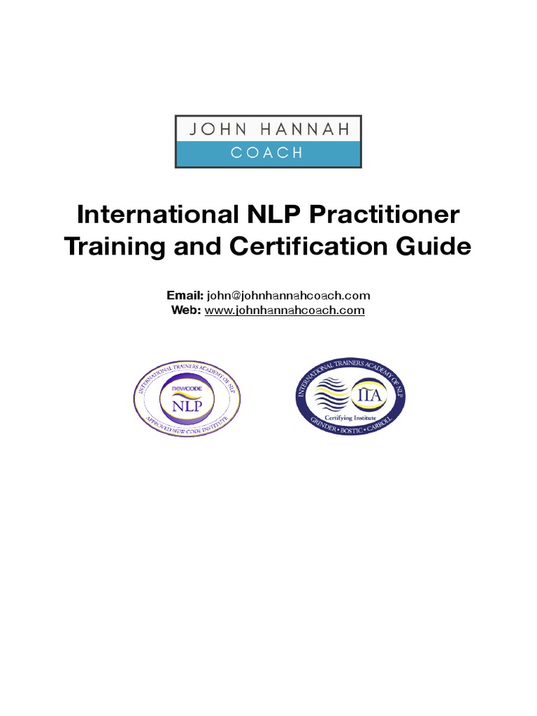 International NLP Practitioner Guide | PDF | Neuro Linguistic ...