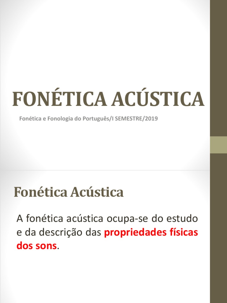 Contribuições da Fonética Acústica para a Formação do  - PUC-SP