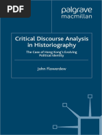 Critical Discourse Analysis in Historiography - The Case of Hong Kong's Evolving Political Identity-Palgrave Macmillan UK (2012)