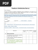 Employee Satisfaction Survey Form