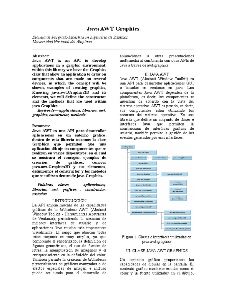 Articulo Java Awt Graphics | Descargar gratis PDF | Java (lenguaje de ...