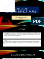 Relative Afferent Pupil Defect (RAPD)