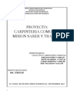 Carpinteria Proyecto Mision Saber y Trabajo PDF