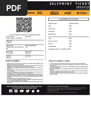 GSC SelfPrint Ticket